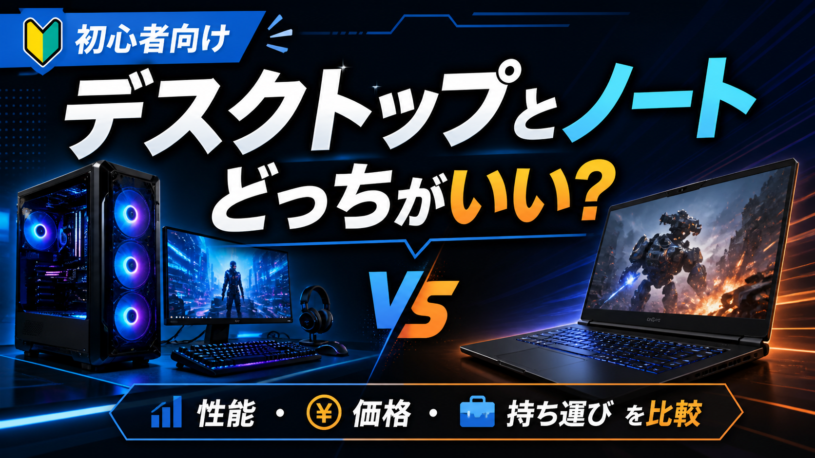 ゲーミングPCはデスクトップとノートどっちがいい？